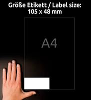 Avery-Zweckform L7875-20 ( 105 x 48 mm, Wit, 240 stuk(s), Permanent hechtend, Sterk hechtend - thumbnail