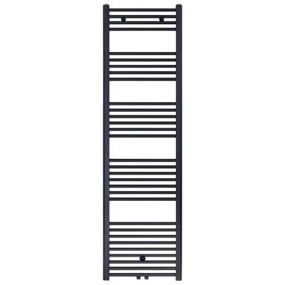 Designradiator Nile Gobi 180x50 cm Geborsteld Mat Zwart Midden-Onderaansluiting Boss & Wessing