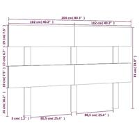 Hoofdbord 204x3x81 cm massief grenenhout grijs - thumbnail