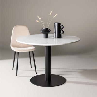 Nohr Ronde Eettafel 'Yasemin' Terrazzo, 106cm, kleur Wit Nohr Ronde Eettafel 'Yasemin' Terrazzo, 106cm, kleur Wit
