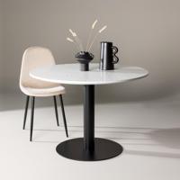 Nohr Ronde Eettafel 'Yasemin' Terrazzo, 106cm, kleur Wit - thumbnail
