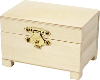 Schatkist creativ company 6x9x6cm hout | 3 stuks