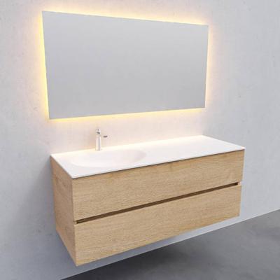 Badkamermeubel Solid Surface AQS Stockholm 120x46 cm Links Wood Washed Oak Boss & Wessing Badkamermeubel Solid Surface AQS Stockholm 120x46 cm Links Wood Washed Oak Boss & Wessing