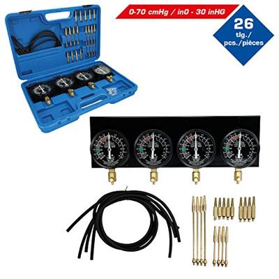 Brilliant Tools BT581200 Synchrone carburateur-testapparaat, met 4 synchrone klokken, 26-delig Brilliant Tools BT581200 Synchrone carburateur-testapparaat, met 4 synchrone klokken, 26-delig