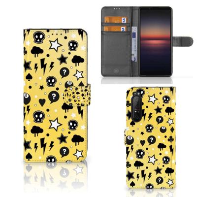 Telefoonhoesje met Naam Sony Xperia 1 II Punk Geel Telefoonhoesje met Naam Sony Xperia 1 II Punk Geel