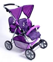 Tweeling Poppenwagen Tandem Pflaume - thumbnail