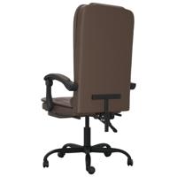 Kantoorstoel massage verstelbaar kunstleer bruin - thumbnail