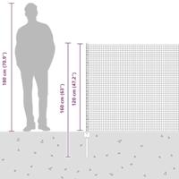 VidaXL Hek met paal zilver 1,2 x 10 m staal - thumbnail