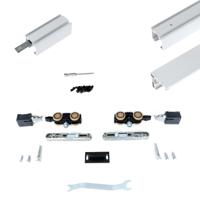 Xperta set 3m rail - Wit - vloerplint - Enkele deur - inbouw manual fix - thumbnail