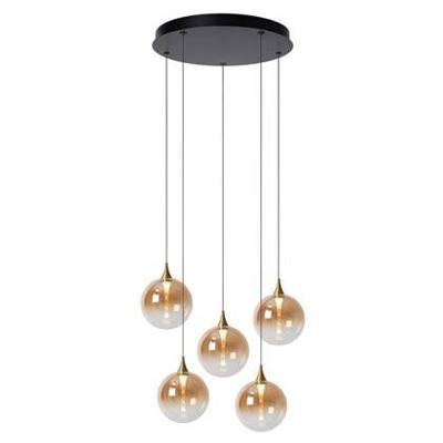 Lucide GISELA - Hanglamp - Ø 48 cm - LED Dimb. - 5x3,8W 2700K - Amber | Premium
