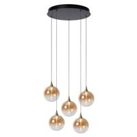 Lucide GISELA - Hanglamp - Ø 48 cm - LED Dimb. - 5x3,8W 2700K - Amber | Premium - thumbnail