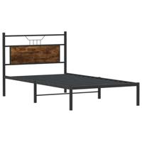 Bedframe zonder matras hout gerookt eikenkleurig 100x200 cm - thumbnail