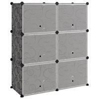 VidaXL Schoenenrek 84,5x31x93,5 cm polypropeen zwart - thumbnail