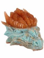 Orgonite Draken Schedel Blauw-Oranje - thumbnail
