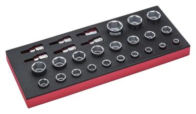 Bahco Foaminlay Fit&Go 1/3 met doppen en toebehoren 1/2" - 27-delig - FF1E2206 Bahco Foaminlay Fit&Go 1/3 met doppen en toebehoren 1/2" - 27-delig - FF1E2206