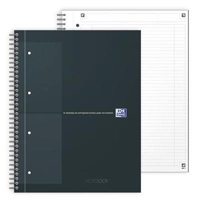 Spiraalblk oxf international notebk a4+ lijn zwart | 5 stuks