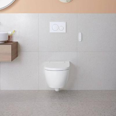 Geberit AquaClean Alba douchewc - 37.5x56.5x40.5cm - spoelrandloos - diepspoel - afstandsbediening - KeraTect - glans wit 146.350.01.1