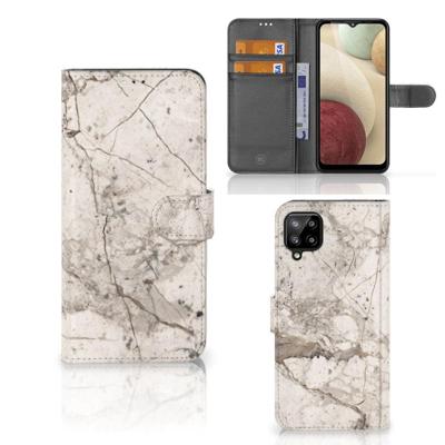 Samsung Galaxy A12 | Bookcase | Marmer Beige