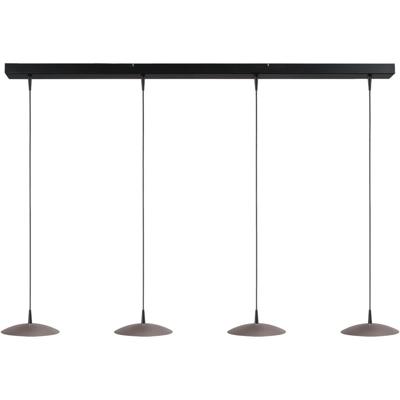 Masterlight 4-lichts hanglampScala 130cm zwart met nikkel Ø 20cm - 2191-05-37-130-4-20