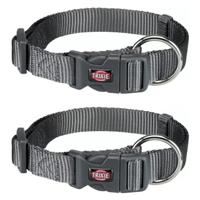 TRIXIE HALSBAND HOND PREMIUM GRAFIET GRIJS 30-45X1,5 CM - thumbnail