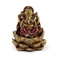 Goudkleur Ganesh & Lakshmi Lotus Set van 2 - thumbnail