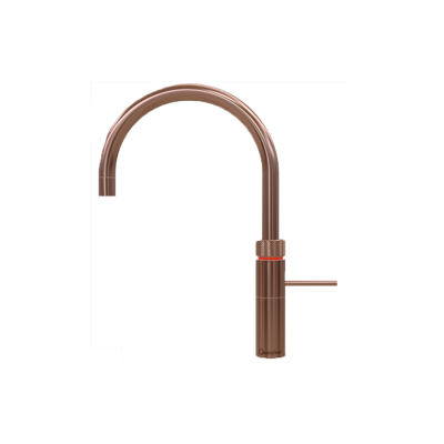 Quooker Fusion Round kokendwaterkraan - draaibare uitloop - PRO3 reservoir - Warm / kokend water - rosé koper 3FRRCO