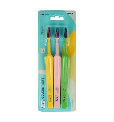TePe Tandenborstel colour soft 3-pack 3 Stuks TePe Tandenborstel colour soft 3-pack 3 Stuks
