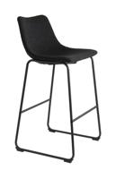 Light & Living Barkruk 'Jeddo' Bouclé, kleur Zwart (zithoogte 72cm) - thumbnail