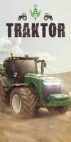 Tractor Strandlaken groen 70 x 140 cm - thumbnail
