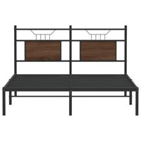 Bedframe zonder matras bewerkt hout bruin eikenkleur 150x200 cm - thumbnail