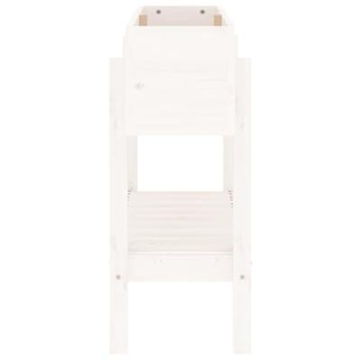 VidaXL Plantenbak verhoogd 101x30x69 cm massief grenenhout wit