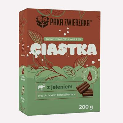 PAKA DLA ZWIERZAKA Hert met groene thee - snack voor honden - 200g