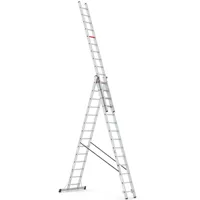 Wixor Professionele Ladder Aluminium 3x14 - thumbnail