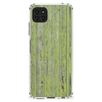 Samsung Galaxy A22 5G Stevig Telefoonhoesje Green Wood Samsung Galaxy A22 5G Stevig Telefoonhoesje Green Wood