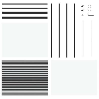 VidaXL Glazen deur gestreept zwart 90 x 2 x 205 cm aluminium VidaXL Glazen deur gestreept zwart 90 x 2 x 205 cm aluminium