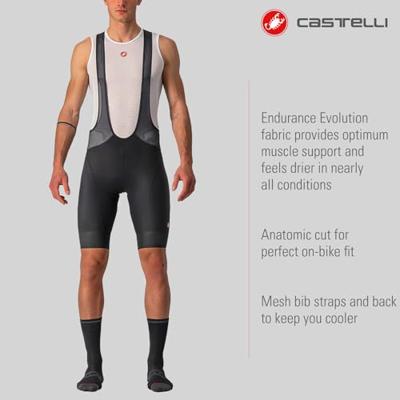 Castelli Endurance 3 bibshort fietsbroek zwart heren S - thumbnail