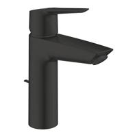 Grohe QuickFix Start M-Size wastafelkraan met trekwaste mat zwart - thumbnail