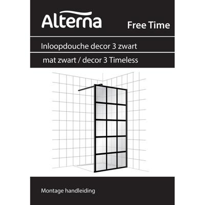 Inloopdouche BWS Free Time 120x200 cm Zwart Decor 3 Timeless Coating Mat Zwart Profiel Boss & Wessing Inloopdouche BWS Free Time 120x200 cm Zwart Decor 3 Timeless Coating Mat Zwart Profiel Boss & Wessing