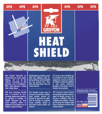 Griffon Heat Shield Kaart | 25 cm x 19 cm - 1249552 Griffon Heat Shield Kaart | 25 cm x 19 cm - 1249552