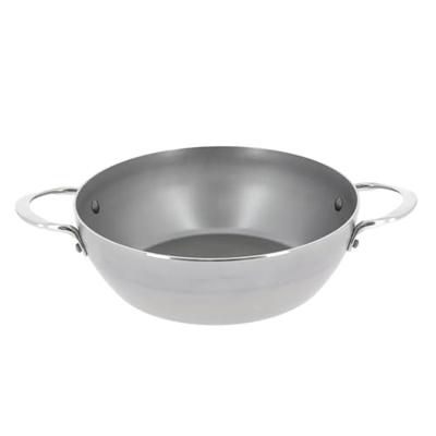 De Buyer Hapjespan - Sauteuse - met 2 handgrepen - Mineral B Pro - ø 28 cm / 4 liter - zonder anti-aanbaklaag