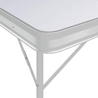 Campingtafel inklapbaar met 2 banken aluminium wit - thumbnail