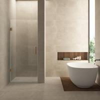 Nisdeur BWS Miley 90x200 cm 8 mm Nano Helder Glas Geborsteld Brons Koper - thumbnail