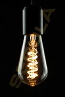 LED lamp Edison dimbaar 190 Lumen 3,2W 2200K E27 Rustika Curved Spiral helder Segula - thumbnail