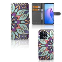 OPPO Reno8 Pro Hoesje Purple Flower - thumbnail