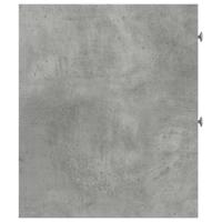 Badkamerkast smal met wielen bewerkt hout betongrijs - thumbnail