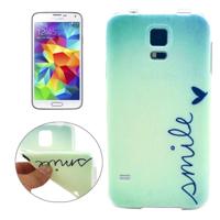 SMILE patroon TPU beschermhoes voor Galaxy S5/G900 - thumbnail