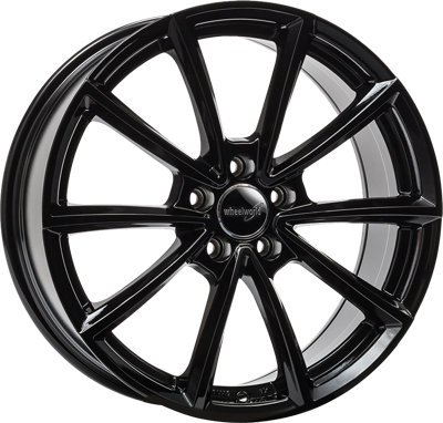 WHEELWORLD WH28 Zwart glanzend WHEELWORLD WH28 Zwart glanzend