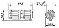 Phoenix Contact 1403782 Ronde connector Aansluitclip Totaal aantal polen: 4 + PE Serie (ronde connectoren): QUICKON 1 stuk(s) - thumbnail
