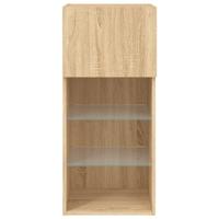 Tv-meubel met LED-verlichting 40,5x30x90 cm sonoma eikenkleurig - thumbnail