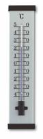 Buitenthermometer aluminium zwart 25 cm - thumbnail